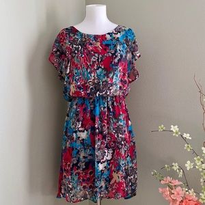 NWOT Lush Watercolor Floral Print Dress